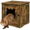 Show in main carousel: Sweet Barks Enclosed House Side Table Cat Litter Box, Rustic Brown, Small slide 1 of 10