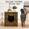 Show in main carousel: Sweet Barks Enclosed House Side Table Cat Litter Box, Rustic Brown, Small slide 2 of 10