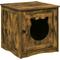 Show in main carousel: Sweet Barks Enclosed House Side Table Cat Litter Box, Rustic Brown, Small slide 9 of 10
