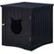 Show in main carousel: Sweet Barks Wooden Side Table Cat Litter Box Enclosure, Black slide 8 of 9