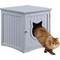 Show in main carousel: Sweet Barks Wooden Side Table Cat Litter Box Enclosure, Grey slide 2 of 9