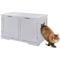 Show in main carousel: Sweet Barks Wooden Washroom Bench Cat Litter Box Enclosure, White slide 1 of 8