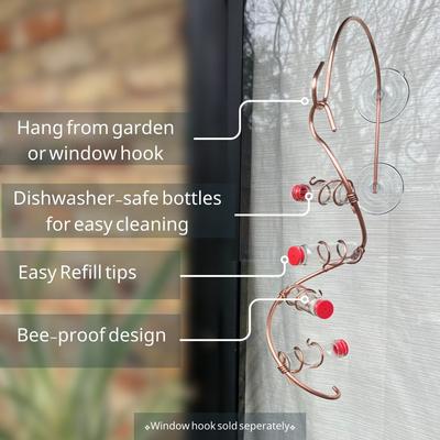 Show full view: Sweet Feeders Classic Spiral Feeder, Copper, 4 Station slide 4 of 8