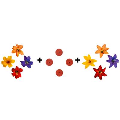 Show full view: Sweet Feeders Extra Tips + Extra Silk Flowers: Small + Large, 4 count slide 1 of 6