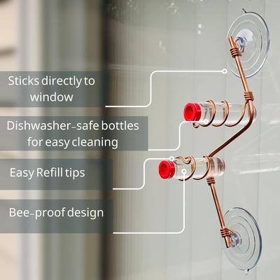 Show full view: Sweet Feeders Geo Bird Feeder, Copper, 2 Station slide 2 of 9