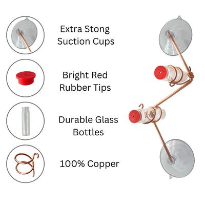 Show full view: Sweet Feeders Geo Bird Feeder, Copper, 2 Station slide 3 of 9