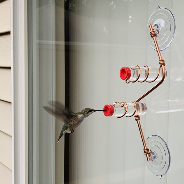Sweet Feeders Geo Bird Feeder, Copper, 2 Station