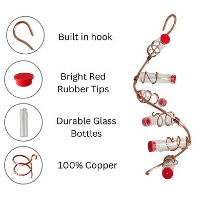 Show full view: Sweet Feeders Modern Spiral Bird Feeder, Copper, 6 Station slide 3 of 7