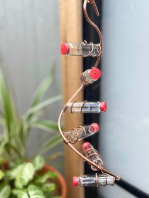 Show full view: Sweet Feeders Modern Spiral Bird Feeder, Copper, 6 Station slide 4 of 7