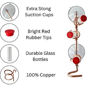 Sweet Feeders Modern Window Bird Feeder, Copper, 3 Station