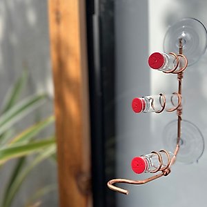 Sweet Feeders Modern Window Bird Feeder, Copper, 3 Station