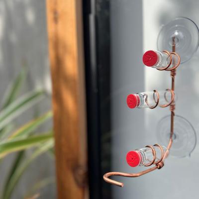 Show full view: Sweet Feeders Modern Window Bird Feeder, Copper, 3 Station slide 4 of 9