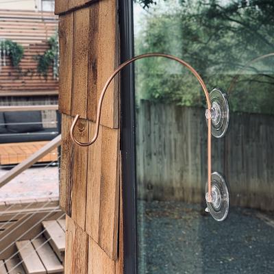 Show full view: Sweet Feeders Window Hook Bird Feeder, Copper slide 2 of 7