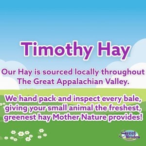 Sweet Meadow Farm All Natural 2nd Western Timothy Hay for Rabbits, Guinea Pigs & Chinchillas Food, 9-lb box