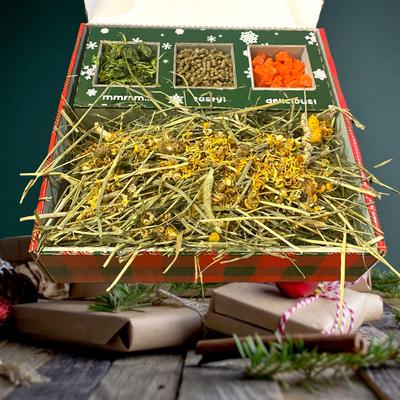 Show full view: Sweet Meadow Farm Christmas Edition Bunny Bento Box Small Pet Treats, 10-oz box slide 2 of 6