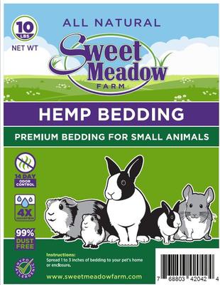 Show full view: Sweet Meadow Farm Hemp Small Pet Bedding, 10-lb bag slide 2 of 2
