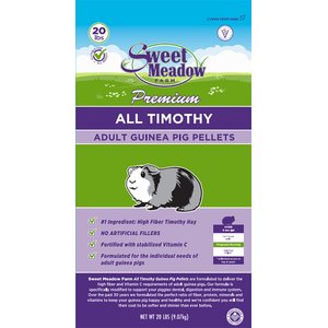 Sweet Meadow Farm Premium Timothy Pellets Adult Guinea Pig Food, 20-lb bag