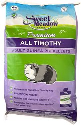 Sweet Meadow Farm Premium Timothy Pellets Adult Guinea Pig Food, 40-lb bag