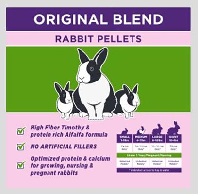 Show full view: Sweet Meadow Farm Rabbit Pellets Premium Timothy Blend Rabbit Food, 5-lb bag slide 2 of 5