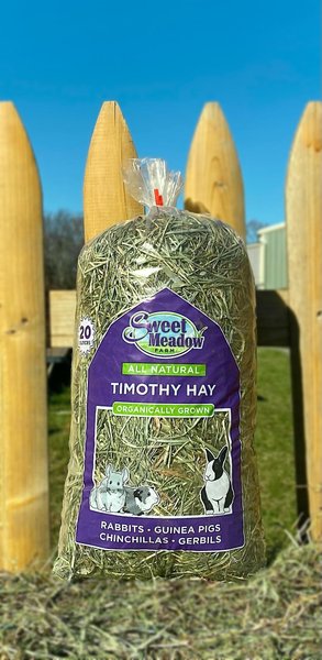 Sweet Meadow Farm Timothy Hay Organic Small Pet Food, 20-oz bag