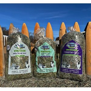Sweet Meadow Farm Organic Timothy Hay for Rabbits, Guinea Pigs & Chinchillas Food, 20-oz bag