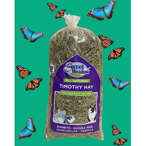 Sweet Meadow Farm Organic Timothy Hay for Rabbits, Guinea Pigs & Chinchillas Food, 20-oz bag