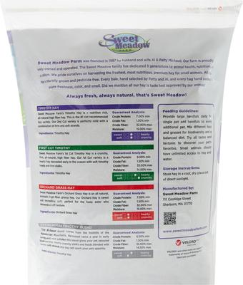 Show full view: Sweet Meadow Farm Timothy Hay Small Pet Food, 3-lb bag slide 5 of 6