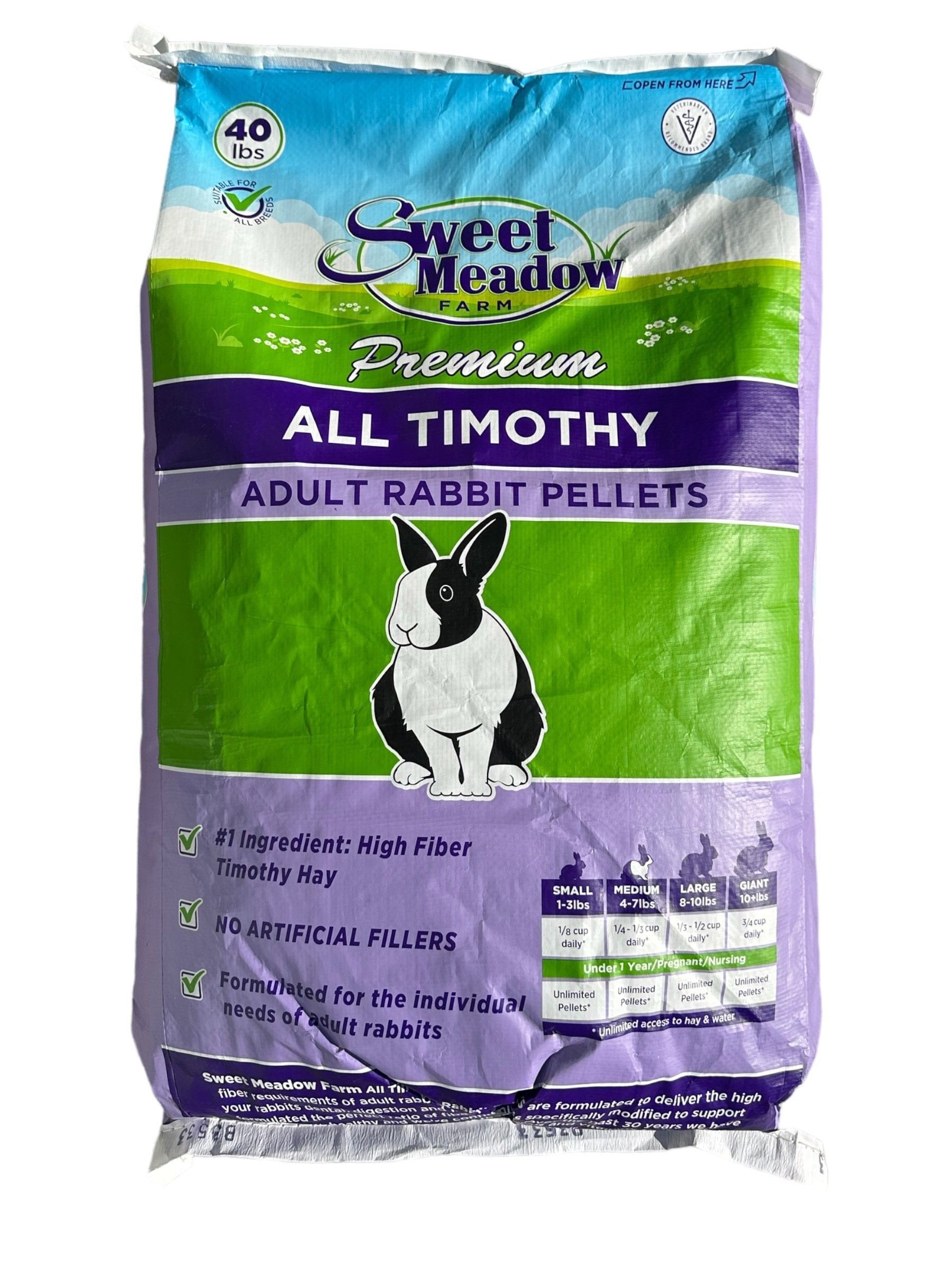 Questions and Answers about SWEET MEADOW FARM Timothy Pellets Adult ...