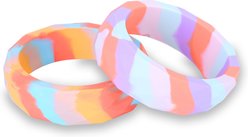 Sweet Paws Chunky Wearable Puppy Teether Stack Dog Toy, 2 count, Party Animal