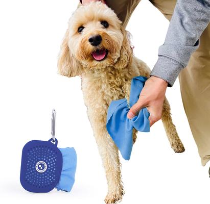 Show full view: Sweet Paws Perfect Paws Portable Dog Towel, Newport Navy, Large, 1 count slide 1 of 12