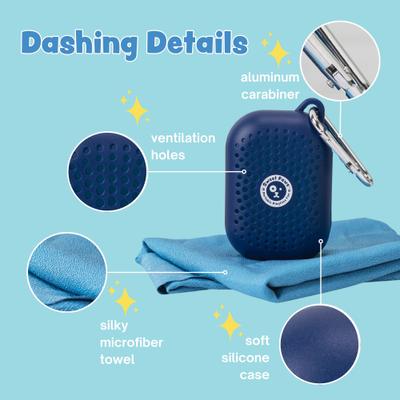 Show full view: Sweet Paws Perfect Paws Portable Dog Towel, Newport Navy, Large, 1 count slide 3 of 12