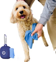 Sweet Paws Perfect Paws Portable Dog Towel, Newport Navy, Small, 1 count