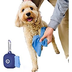 Sweet Paws Perfect Paws Portable Dog Towel, Newport Navy, Small, 1 count