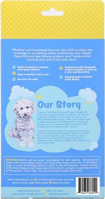 Show full view: Sweet Paws Silicone Spa Dog & Cat Bathing & Grooming Gloves, 2 count, Minty Fresh slide 8 of 10