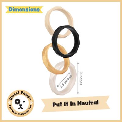 Show full view: Sweet Paws Wearable Puppy Teether Stack Party of 4, Put it in Neutral slide 6 of 10