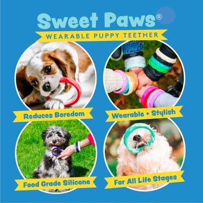 Show full view: Sweet Paws Wearable Puppy Teether Stack Party of 4, Put it in Neutral slide 2 of 10