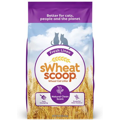 sWheat Scoop sWheat Scoop Fresh Linen Scented Natural Clumping Wheat Cat Litter, 14-lb bag