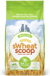 sWheat Scoop Multi-Cat Natural Clumping Wheat Cat Litter, 28-lb bag