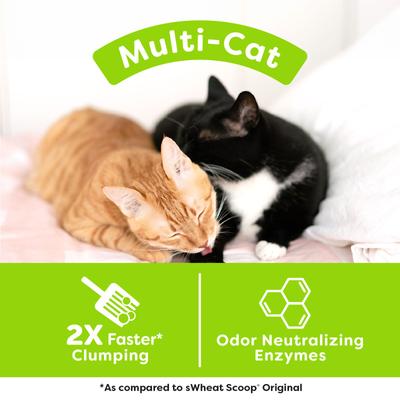 Show full view: sWheat Scoop Multi-Cat Natural Clumping Wheat Cat Litter, 28-lb bag slide 6 of 11