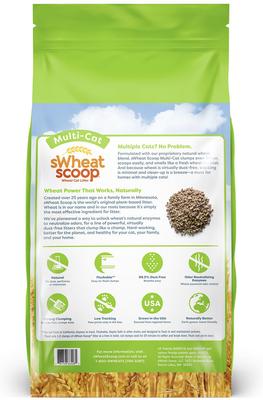 Show full view: sWheat Scoop Multi-Cat Natural Clumping Wheat Cat Litter, 28-lb bag slide 3 of 11