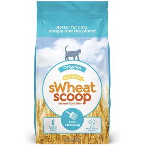 sWheat Scoop Original Natural Clumping Wheat Cat Litter, 28-lb bag