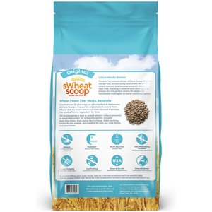 sWheat Scoop Original Natural Clumping Wheat Cat Litter, 28-lb bag
