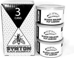 Symton Black Soldier Fly Larvae Canned Reptile Food, 35-g can, 3 count