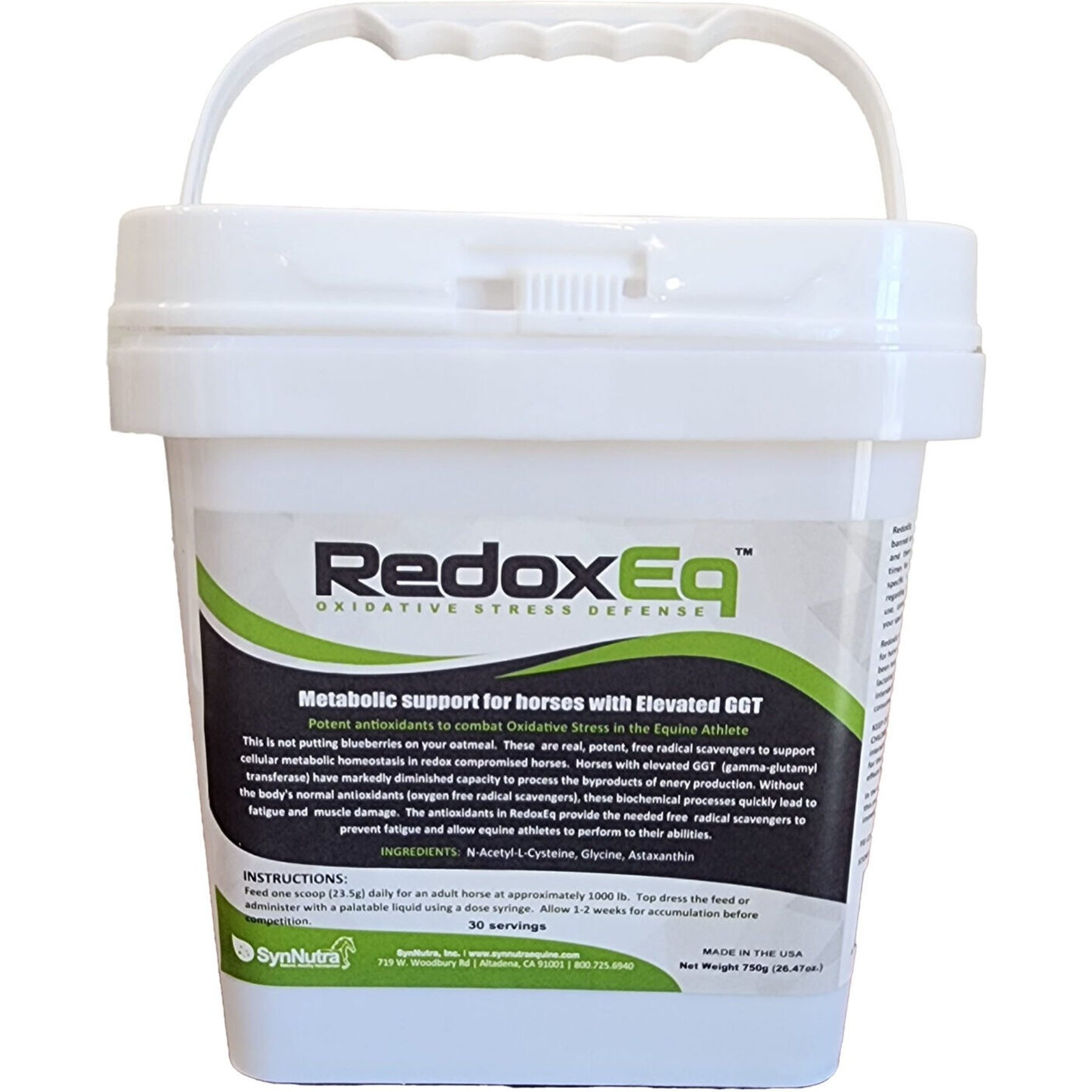 SynNutra Equine RedoxEq Metabolic Support Horse Supplement, 30 Servings