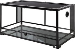 T-Rex Glass Reptile Terrarium DBL Doors/Glass & Screen Sides, 50-gal