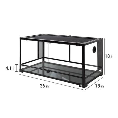 Show full view: T-Rex Glass Reptile Terrarium DBL Doors/Glass & Screen Sides, 50-gal slide 3 of 10