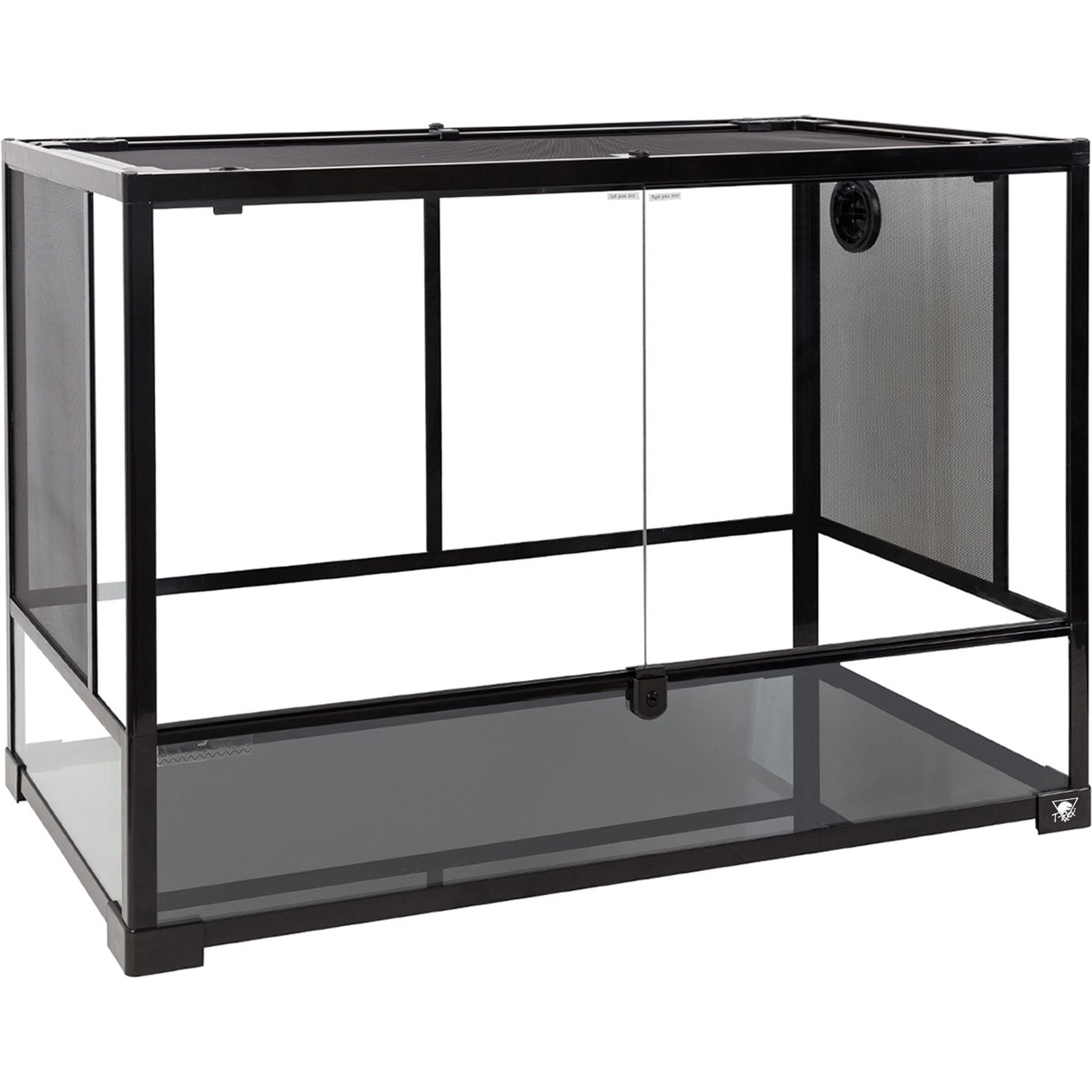 T-Rex Glass Reptile Terrarium DBL Doors/Glass & Screen Sides, 66-gal