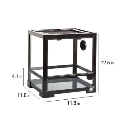 Show full view: T-Rex Glass Reptile Terrarium Single Door & Glass Sides, 12 x 12 x 12-in slide 3 of 9
