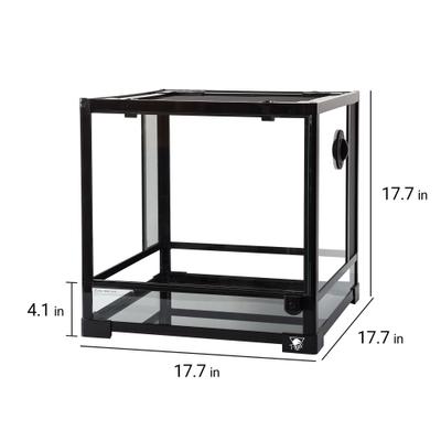 Show full view: T-Rex Glass Reptile Terrarium Single Door & Glass Sides, 18 x 18 x 18-in slide 4 of 9
