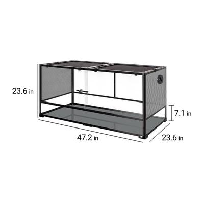 Show full view: T-Rex Glass Reptile Terrarium Sliding Doors/Glass & Screen Sides, 120-gal slide 3 of 9